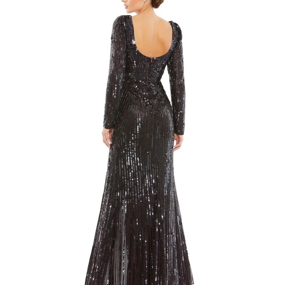 (365) ❤️ BNWT MAG DUGGAL SEQUINED SWEETHEART LONG SLEEVE GOWN 5379 - Picture 2 of 7